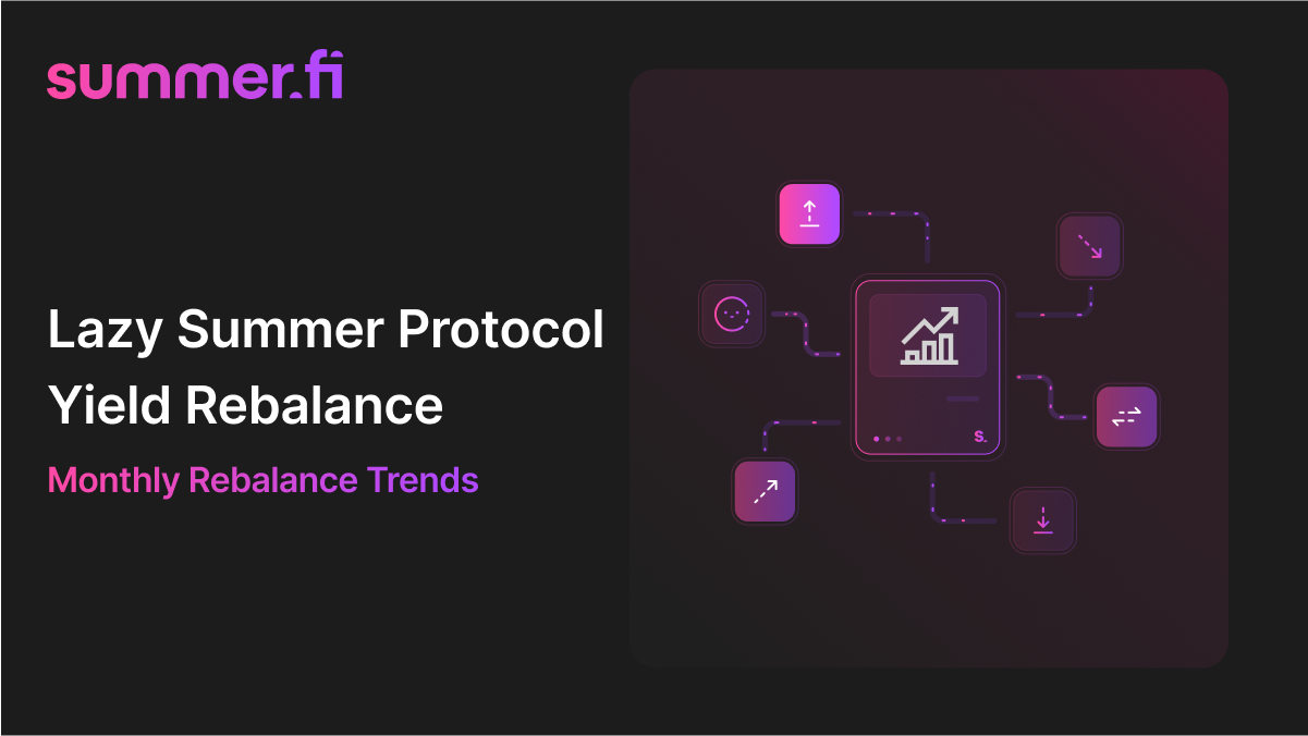 Lazy Summer Protocol Monthly Rebalance Trends – July 2025
