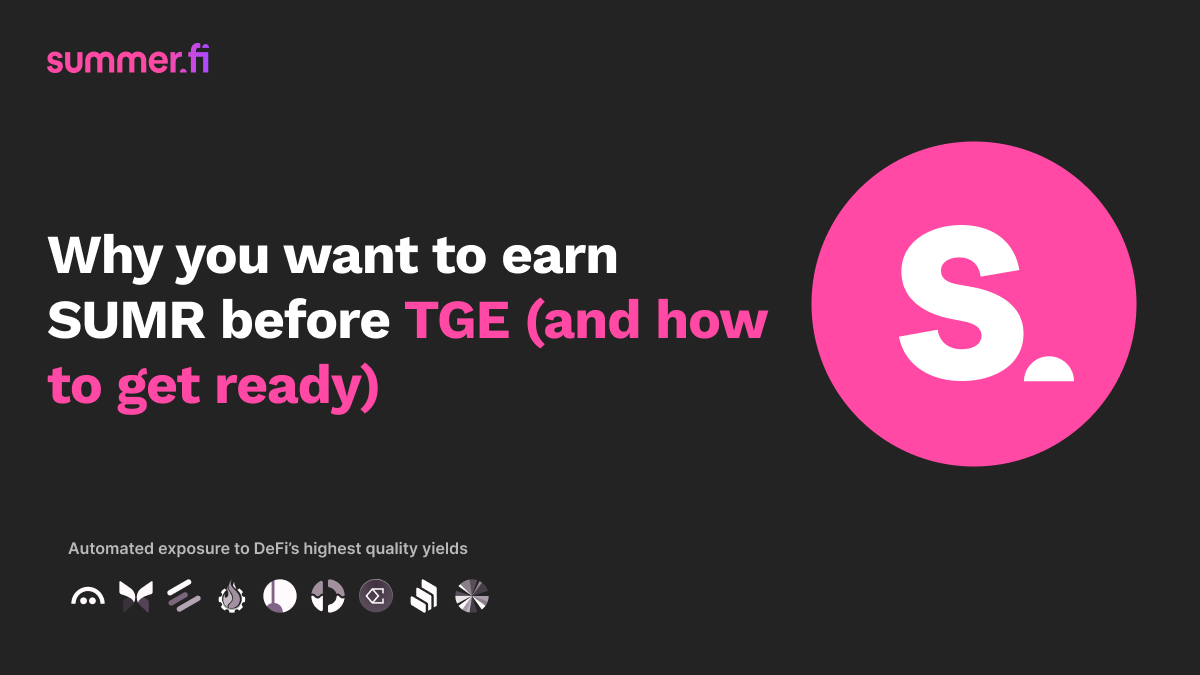 Why you want to earn SUMR Before TGE (and how to get ready)