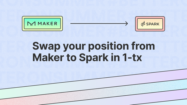 Swap your position from Maker to Spark in 1-tx