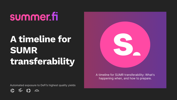 A timeline update for SUMR transferability