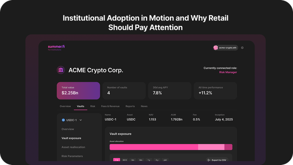 Institutional Adoption in Motion and Why Retail Should Pay Attention