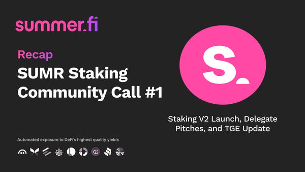 [RECAP] SUMR Staking Community Call #1