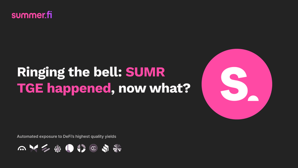 Ringing the bell: SUMR TGE happened, now what?
